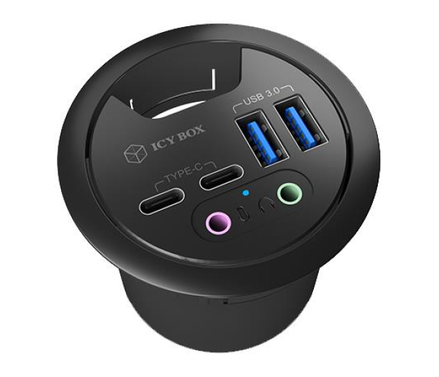 ICY BOX HUB USB 3.0 - 2x USB-C, 2x USB-A, audio IB-HUB1403B - 622647 - zdjęcie 2